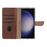 Rixus Bookcase für Samsung Galaxy S25 Ultra – Braun