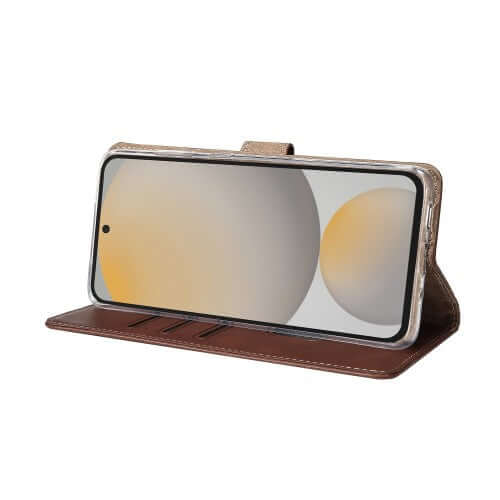 Rixus Bookcase für Samsung Galaxy S24 FE – Braun