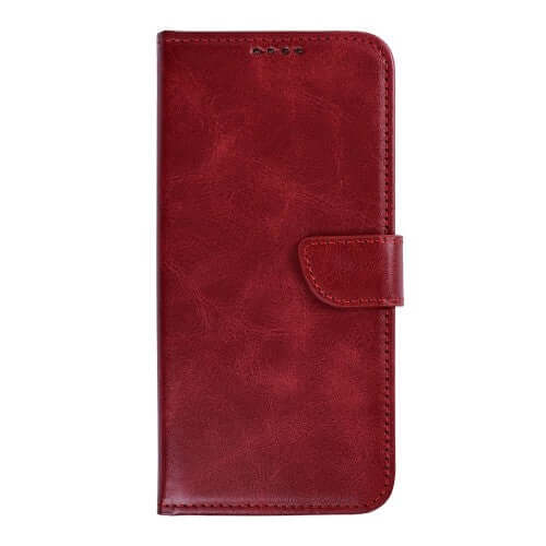 Rixus Bookcase für Samsung Galaxy A27 – Dunkelrot