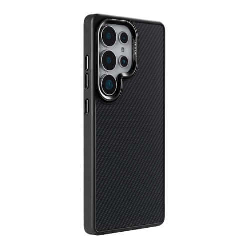 Rixus Mag Carbon MagSafe-kompatible Hülle für Samsung Galaxy S26 Ultra – Schwarz