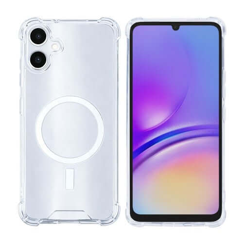 Rixus Anti-Burst-Hülle für Samsung Galaxy A05 – MagSafe-kompatibel, Transparent