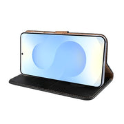Rixus Bookcase für Samsung Galaxy S25 Edge – Schwarz