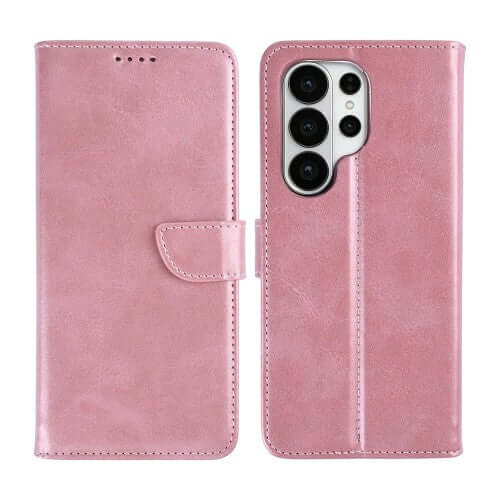 Rixus Bookcase für Samsung Galaxy S26 Ultra – Rosa