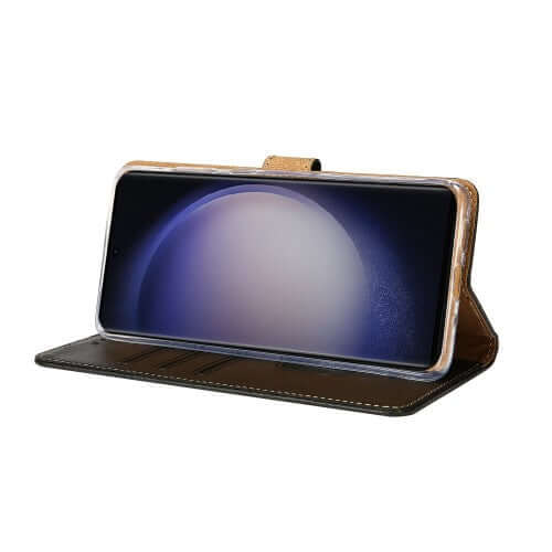 Rixus Bookcase für Samsung Galaxy S25 Ultra – Schwarz
