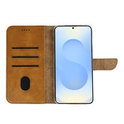 Rixus Bookcase für Samsung Galaxy S25 Edge – Hellbraun
