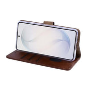 Rixus Bookcase für Samsung Galaxy S26 Plus – Braun