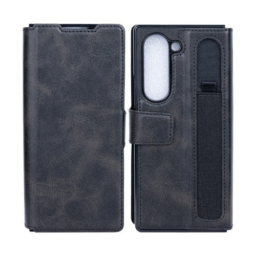 Rixus Wallet-Hülle mit Stifthalter für Samsung Galaxy Z Fold6 – Schwarz