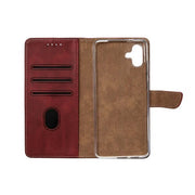 Rixus Bookcase für Samsung Galaxy A06 – Dunkelrot