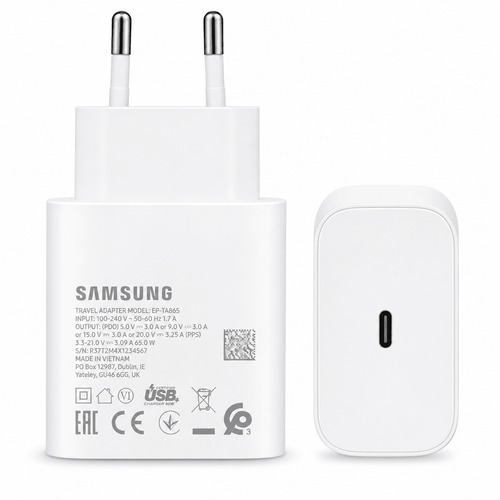 Samsung USB-C Fast Charging Adapter 65W EP-TA865 Bulk – Wit - Laad Centrum