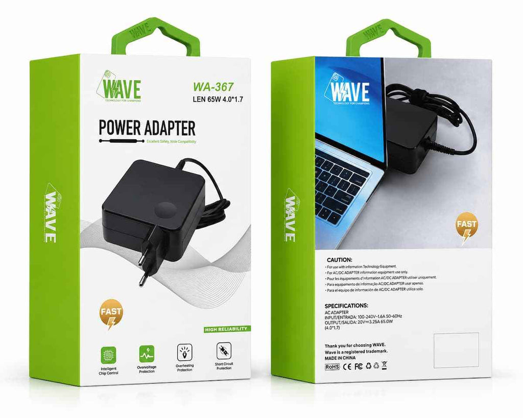 Wave WA-367 Lenovo Laptop Oplader 65W 4.0×1.7mm