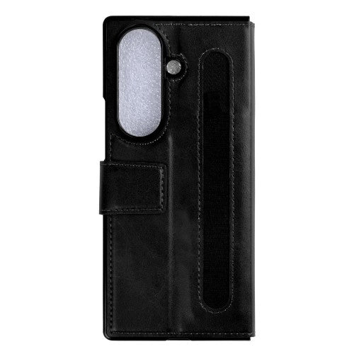 Rixus Wallet-Hülle mit Stifthalter für Samsung Galaxy Z Fold7 – Schwarz