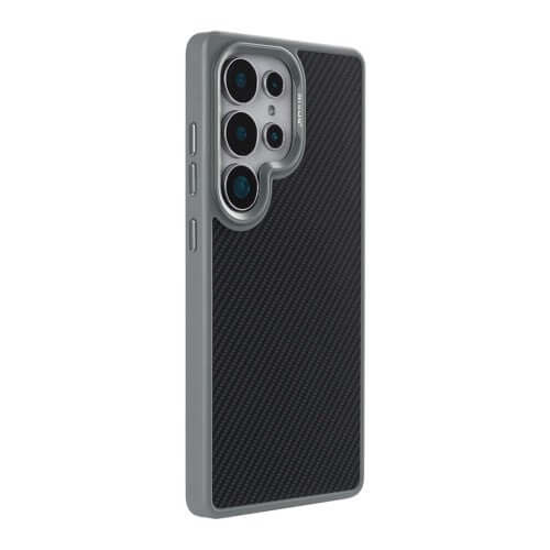 Rixus Mag Carbon MagSafe-kompatible Hülle für Samsung Galaxy S26 Ultra – Titangrau