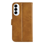 Rixus Bookcase für Samsung Galaxy S25 Edge – Hellbraun