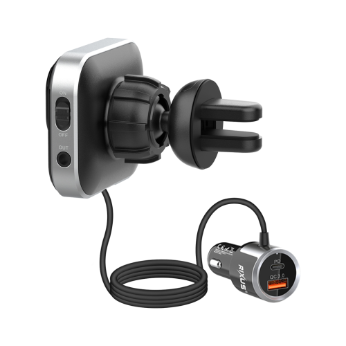 Rixus RXBT55 2-in-1 Bluetooth FM-transmitter & Auto-adapter – Zwart