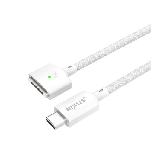 Rixus RXUC140 USB-C naar MagSafe 3 kabel 140W wit – kabeldetail