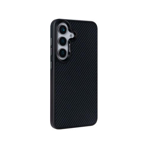 Rixus Mag Carbon Hülle für Samsung Galaxy S25 – MagSafe-kompatibel, Titanschwarz