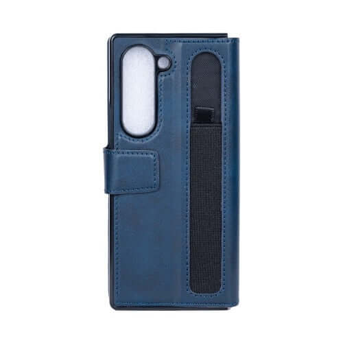 Rixus Wallet-Hülle mit Stifthalter für Samsung Galaxy Z Fold6 – Blau