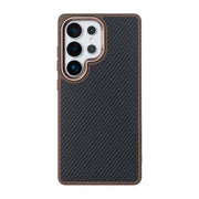 Rixus Mag Carbon Hülle für Samsung Galaxy S25 Ultra – MagSafe-kompatibel, Braun