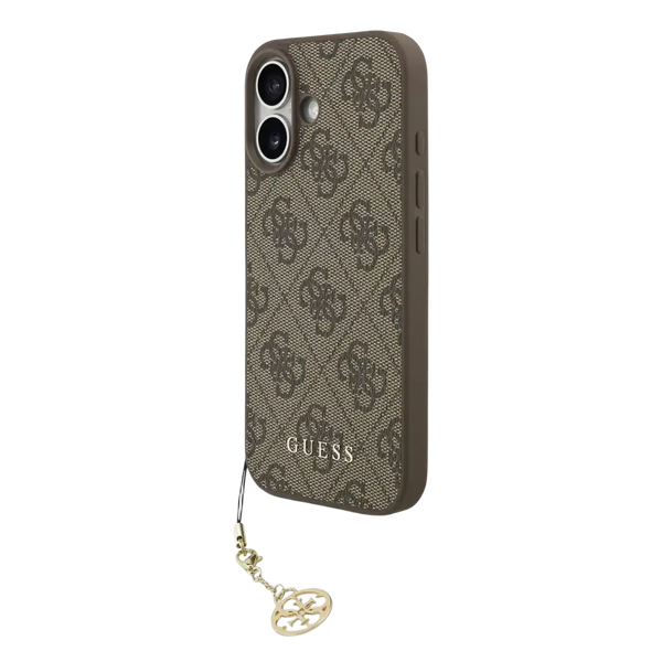 Guess 4G Charm MagSafe Hoesje voor iPhone 17 – Bruin - Telefoonhoesje