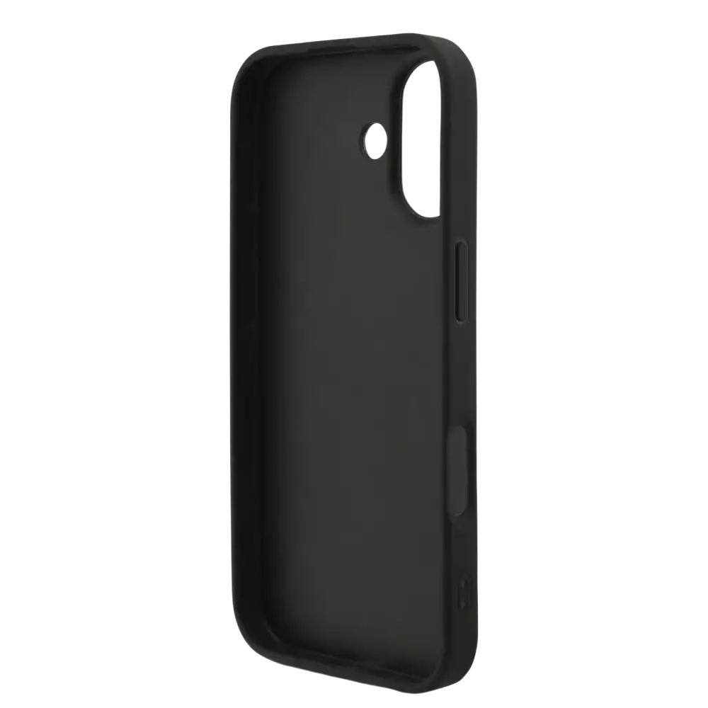 Guess 4G Metal Logo Hoesje met polskoord – iPhone 17 Zwart - Back cover