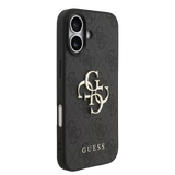 Guess 4G Metal Logo Hoesje met polskoord – iPhone 17 Zwart - Back cover