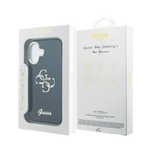 Guess IML 4G Script Metal Logo Hoesje – iPhone 17 Blauw - Back cover
