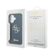 Guess IML 4G Script Metal Logo Hoesje – iPhone 17 Blauw - Back cover
