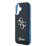 Guess IML 4G Script Metal Logo Hoesje – iPhone 17 Blauw - Back cover