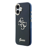 Guess IML 4G Script Metal Logo Hoesje – iPhone 17 Blauw - Back cover
