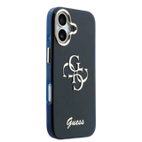 Guess IML 4G Script Metal Logo Hoesje – iPhone 17 Blauw - Back cover