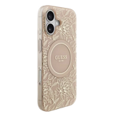 Guess IML Flowers Allover Hoesje met MagSafe en koord – iPhone 17 Roze - Back cover draagkoord