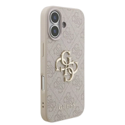 Guess IML Glitter Script Strap MagSafe Hoesje – iPhone 17 Zwart - Back cover met draagkoord