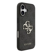 Guess PU 4G Metal Logo Hoesje voor iPhone 17 – Grijs - Telefoonhoesje