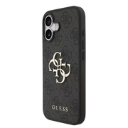 Guess PU 4G Metal Logo Hoesje voor iPhone 17 – Grijs - Telefoonhoesje