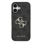 Guess PU 4G Metal Logo Hoesje voor iPhone 17 – Grijs - Telefoonhoesje
