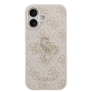 Guess PU 4G Metal Logo Hoesje voor iPhone 17 – Roze - Telefoonhoesje