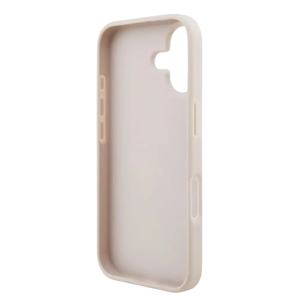 Guess PU 4G Metal Logo Hoesje voor iPhone 17 – Roze - Telefoonhoesje