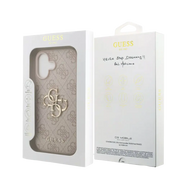 Guess PU 4G Metal Logo Hoesje voor iPhone 17 – Roze - Telefoonhoesje