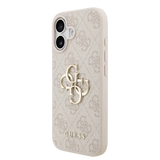 Guess PU 4G Metal Logo Hoesje voor iPhone 17 – Roze - Telefoonhoesje