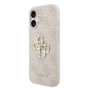 Guess PU 4G Metal Logo Hoesje voor iPhone 17 – Roze - Telefoonhoesje