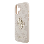 Guess PU 4G Metal Logo Hoesje voor iPhone 17 – Roze - Telefoonhoesje