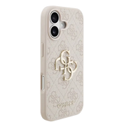 Guess PU 4G Metal Logo Hoesje voor iPhone 17 – Roze - Telefoonhoesje