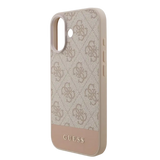 Guess PU 4G Stripe Hoesje – iPhone 17 Roze - Back cover