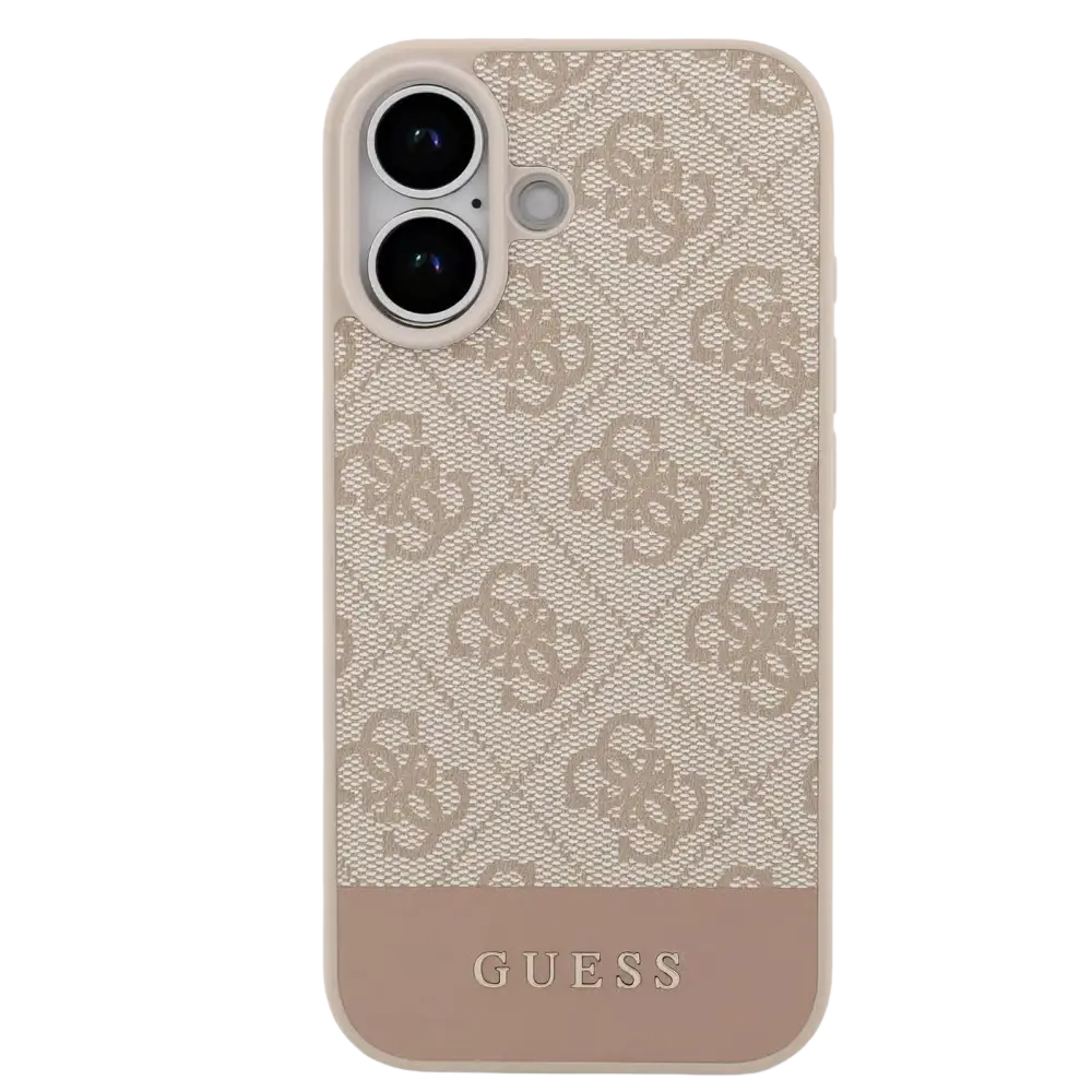 Guess PU 4G Stripe Hoesje – iPhone 17 Roze - Back cover
