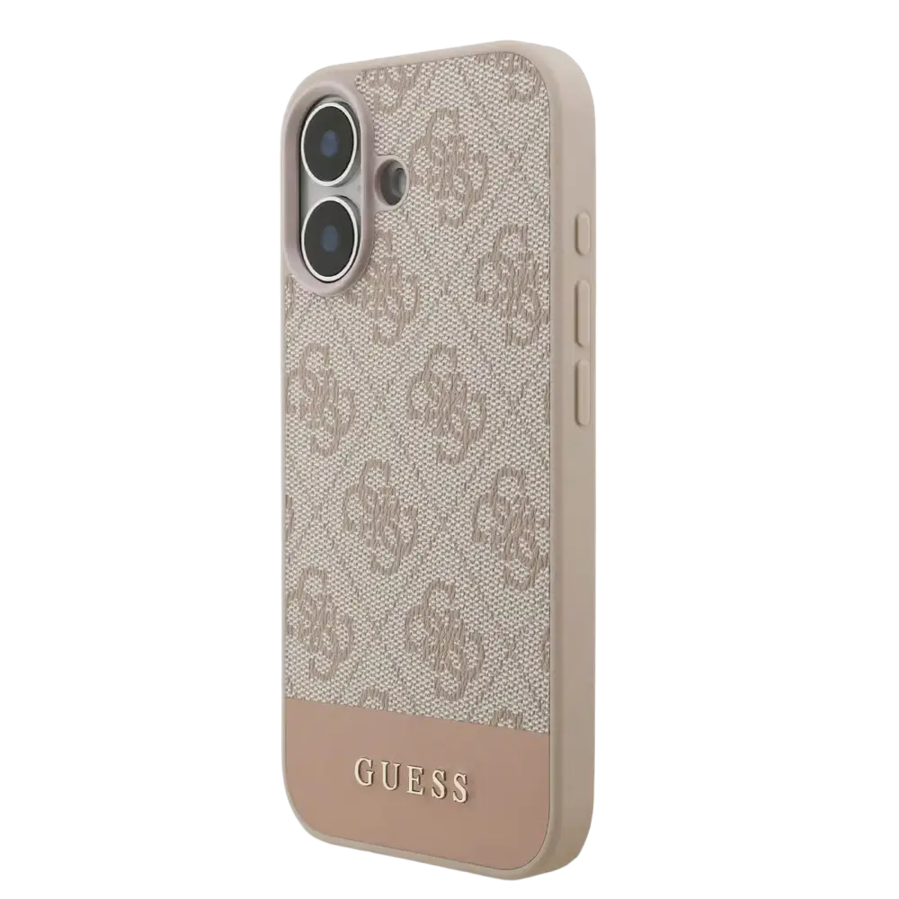 Guess PU 4G Stripe Hoesje – iPhone 17 Roze - Back cover