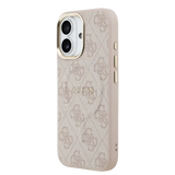 Guess PU Leather 4G Gold Frame MagSafe Hoesje – iPhone 17 Roze - Back cover