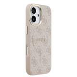Guess PU Leather 4G Gold Frame MagSafe Hoesje – iPhone 17 Roze - Back cover