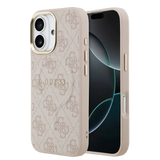 Guess PU Leather 4G Gold Frame MagSafe Hoesje – iPhone 17 Roze - Back cover