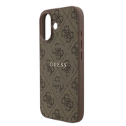 Guess PU Leather 4G MagSafe Hoesje voor iPhone 17 – Bruin - Telefoonhoesje