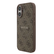 Guess PU Leather 4G MagSafe Hoesje voor iPhone 17 – Bruin - Telefoonhoesje